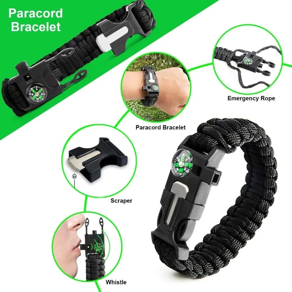 Perfecto para aventuras al aire libre o emergencias, este kit lo mantiene seguro y preparado.