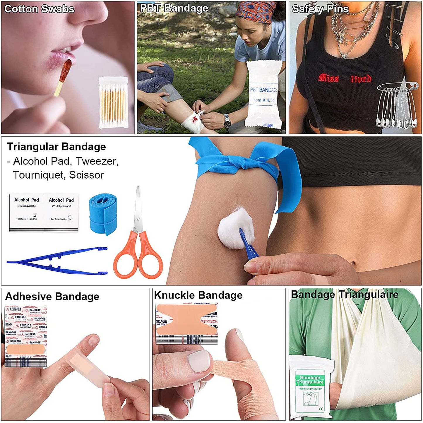 Kit de emergencia para exteriores, montañismo, primeros auxilios portátil