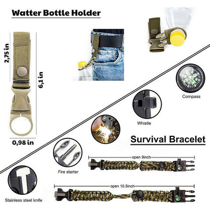Kit de emergencia para exteriores, montañismo, primeros auxilios portátil