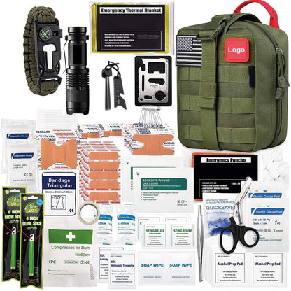 Kit de emergencia para exteriores, montañismo, primeros auxilios portátil