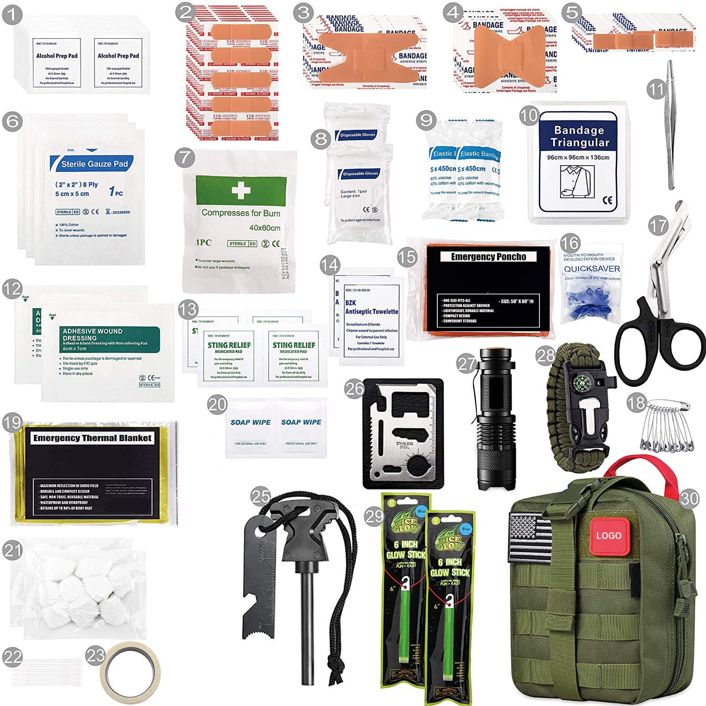 Kit de emergencia para exteriores, montañismo, primeros auxilios portátil