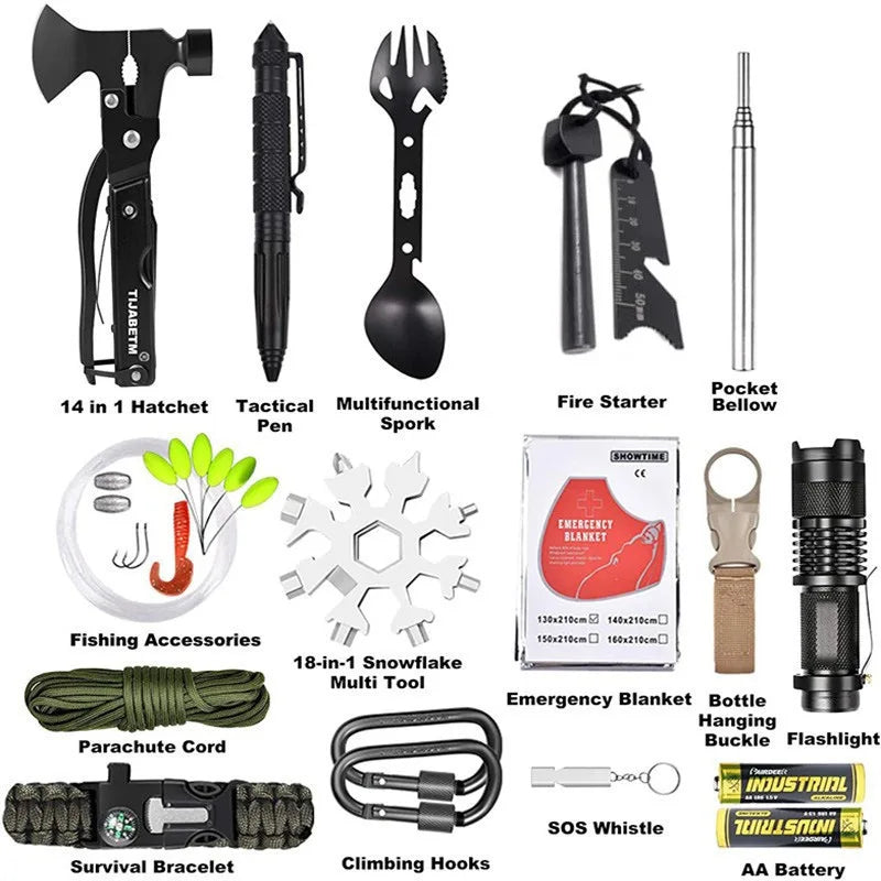 Kit de emergencia para exteriores, montañismo, primeros auxilios portátil