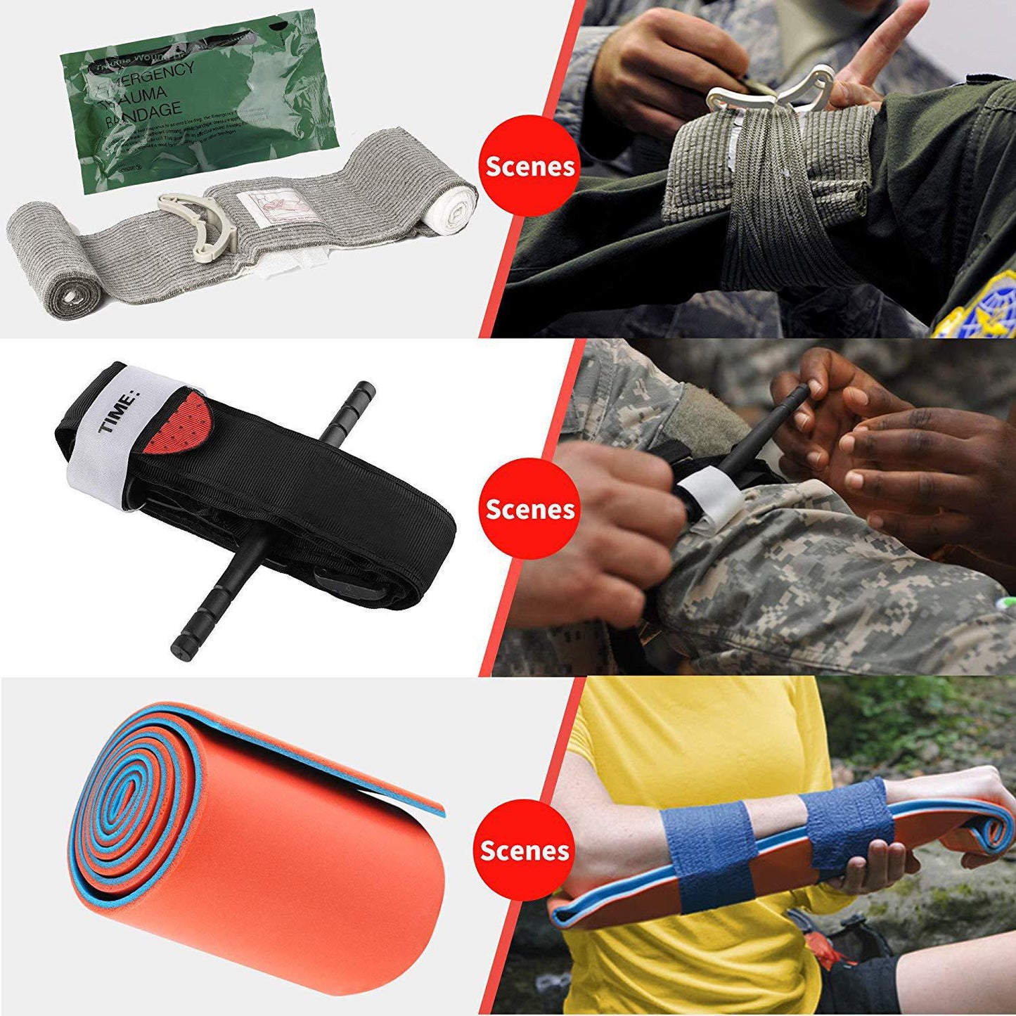 Kit de emergencia para exteriores, montañismo, primeros auxilios portátil