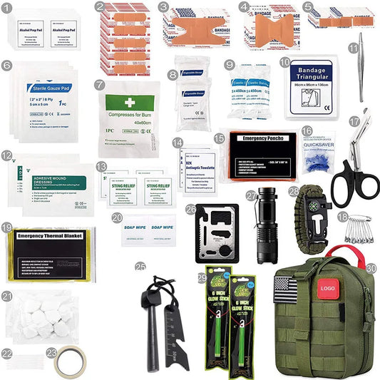 Kit de emergencia para exteriores, montañismo, primeros auxilios portátil