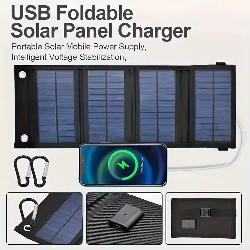 Panel solar plegable portátil